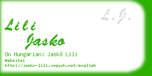 lili jasko business card